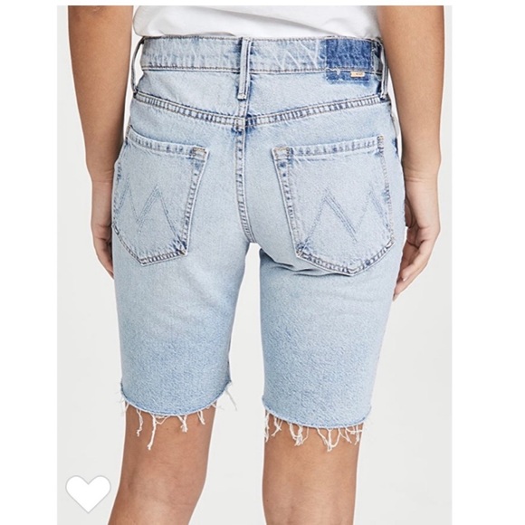 MOTHER Trickster Fray Bermuda Denim Shorts in WIN SOME LOSE SOME SIZE 24 NWT - Picture 3 of 15